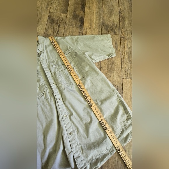 Columbia PFG Performance Fishing Gear Mens Large Tan Outdoor Adventure Shirt - Picture 9 of 11